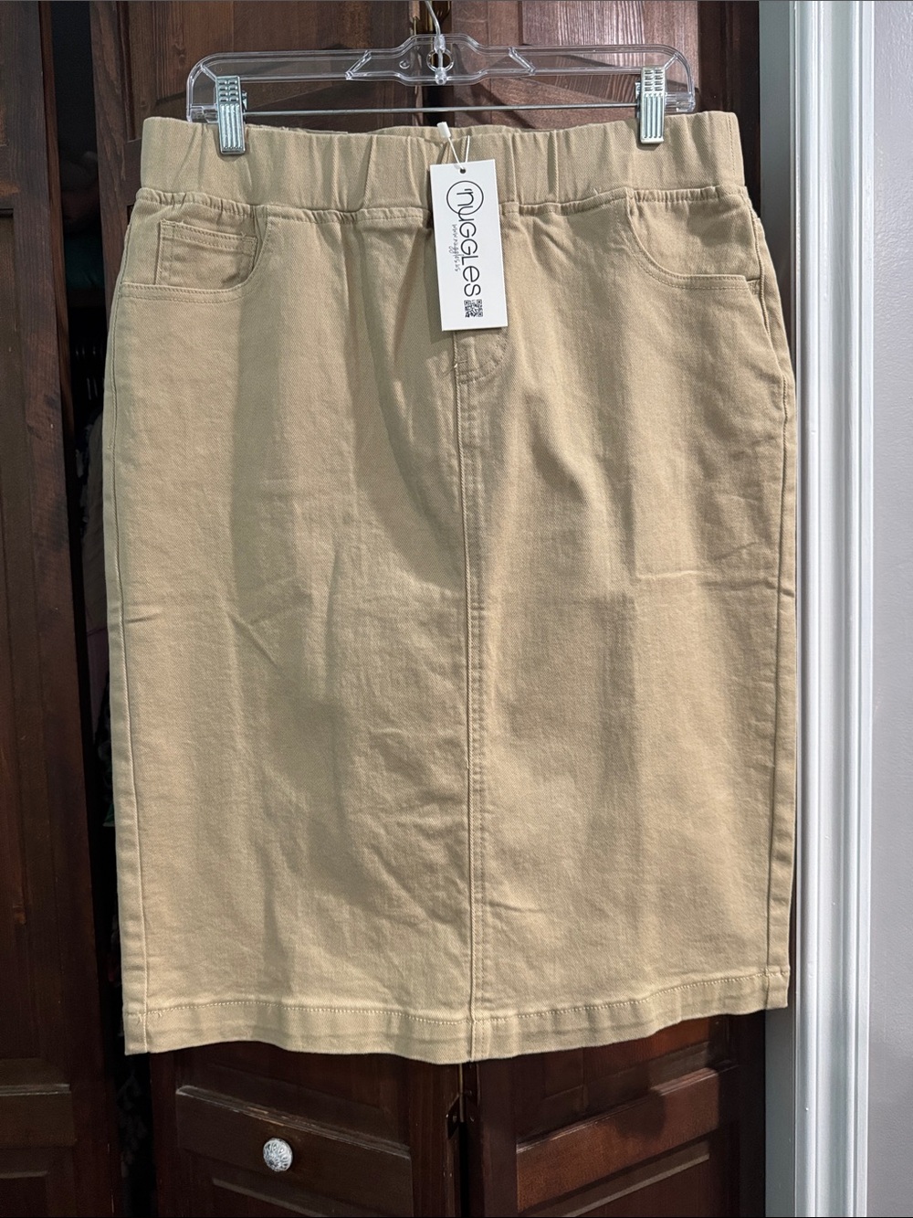 NWT Nuggles Women's khaki denim Skirt